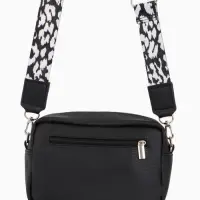 Сумка женская кросс-боди TEXTURA на молнии, 21&times;7&times;13 см, чёрная