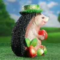 Садовая фигура из гипса &laquo;Ёжик с тремя яблоками&raquo;, 20&times;15&times;27 см