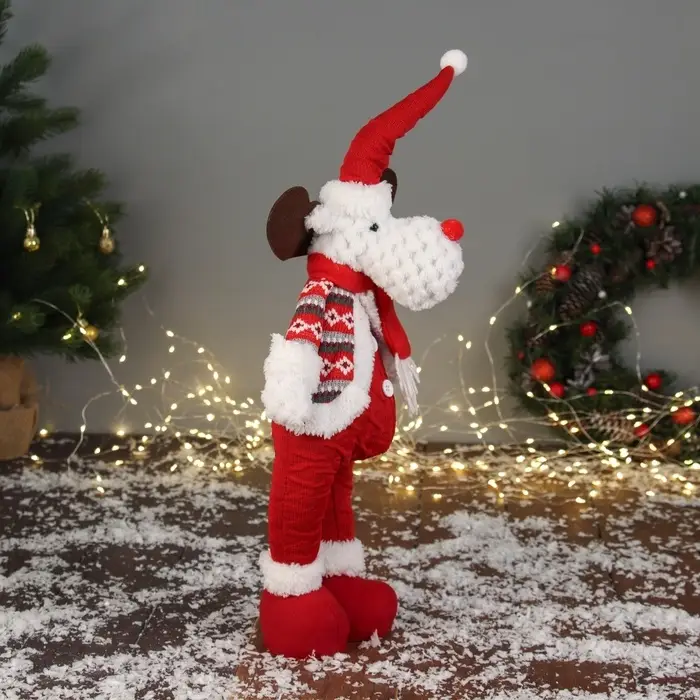 Игрушка мягкая &laquo;Олень-пузатик&raquo; стоит, 12&times;40 см, красный