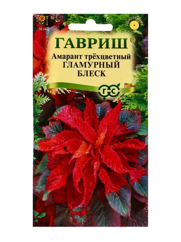 Семена цветов Амарант Гламурный блеск (трехцветный)* 0,1 г