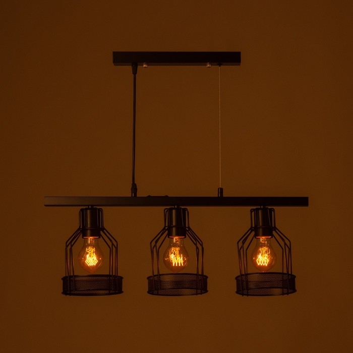 Светильник Светильник "Генри" 3хЕ27 40Вт черный 61х14,5х23-123 см