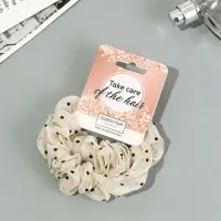 Резинка для волос "Летиция" (набор 2 шт) 7 см, молочный Резинка для волос "Летиция" (набор 2 шт) 7 см, молочный