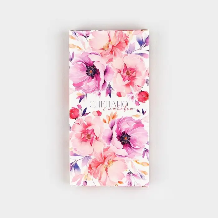 Коробка для шоколада «Сделано с любовью», с окном, 17.3 х 8.8 х 1.5 см Коробка для шоколада «Сделано с любовью», с окном, 17.3 х 8.8 х 1.5 см