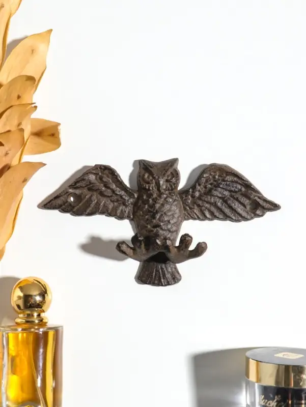 Крючки настенные &laquo;Летящая сова&raquo;, ключница декоративная, чугун, 17.7&times;9.5&times;3.8 см