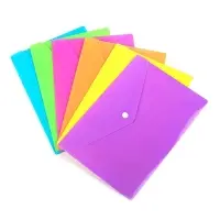 Папка-конверт на кнопке Calligrata, А5, 180 мкм, рифлёная, МИКС