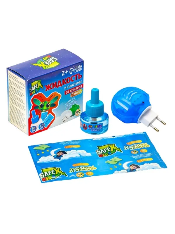 Набор от комаров SAFEX KIDS (фумигатор+жидкость+пластины), детский, 1 шт.