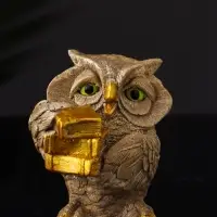 Фигурка гипс &laquo;Сова ученая&raquo;, 8&times;9&times;7 см, бежевый