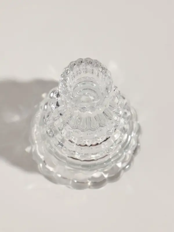 Подсвечник стекло  Подсвечник стекло "Ёлочка" прозрачный d=2 см 8,5х8,5х13,5 см