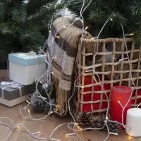 Гирлянда &laquo;Нить&raquo; 5 м, IP20, прозрачная нить, 50 LED, 8 режимов, 220 В, свечение жёлтое