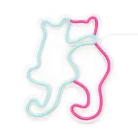 Неоновая вывеска &laquo;Котики&raquo;, 21&times;26 см, от USB, свечение голубое, розовое