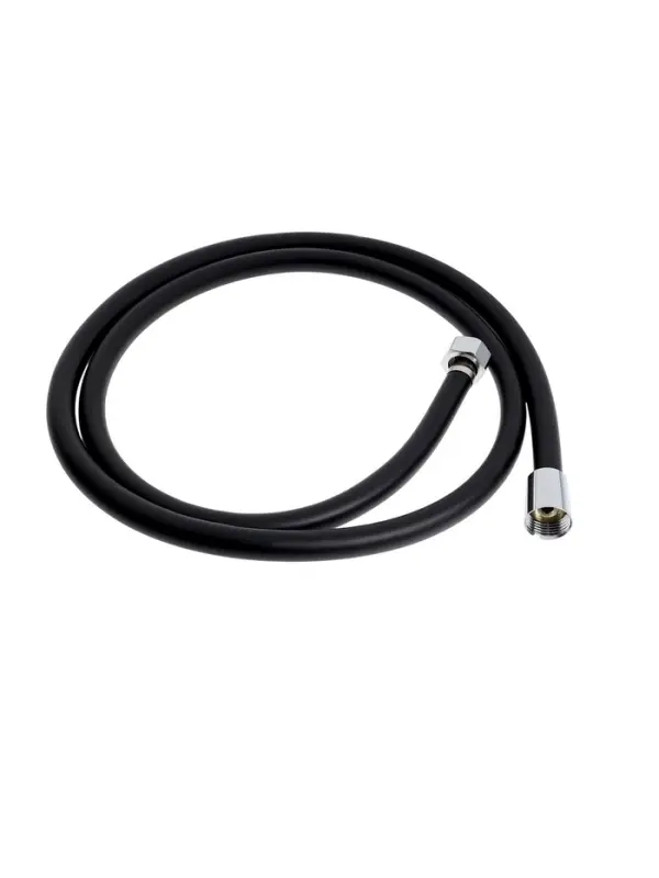 Душевой шланг ZEIN Z09PB, 150 см, антиперекручивание, латунные гайки, черный, Имп/Имп
