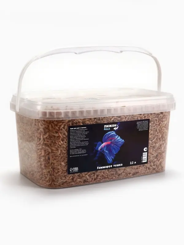 Корм для рыб и черепах &laquo;Пижон&raquo; гаммарус тушка, ведро, 3.3 л