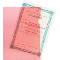 Папка уголок п/э цв. E-100/209T красная Россия 10шт/уп