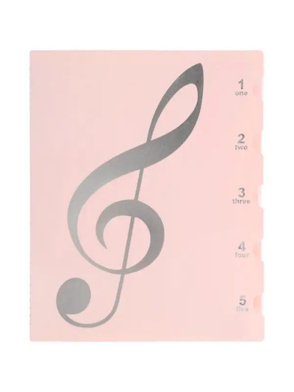 Нотная папка - 30 файлов 60 листов розовая