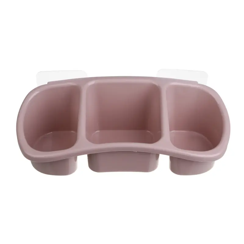 VETTA Classic Полка настенная, три отделения, пластик, 28x12,5x8,5 см, пудровый