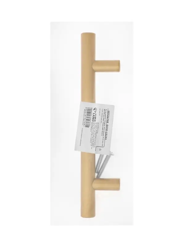 Ручка рейлинг ТУНДРА, облегчённая, d=12 мм, м/о 96/150 мм, внеш ножка, цвет золото