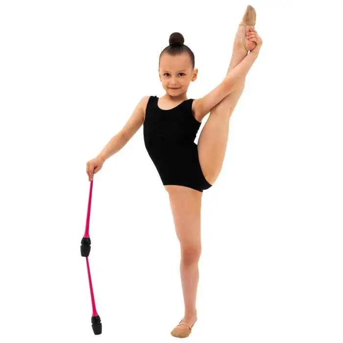 Булавы для художественной гимнастики вставляющиеся Grace Dance, 36 см, розовые, чёрные