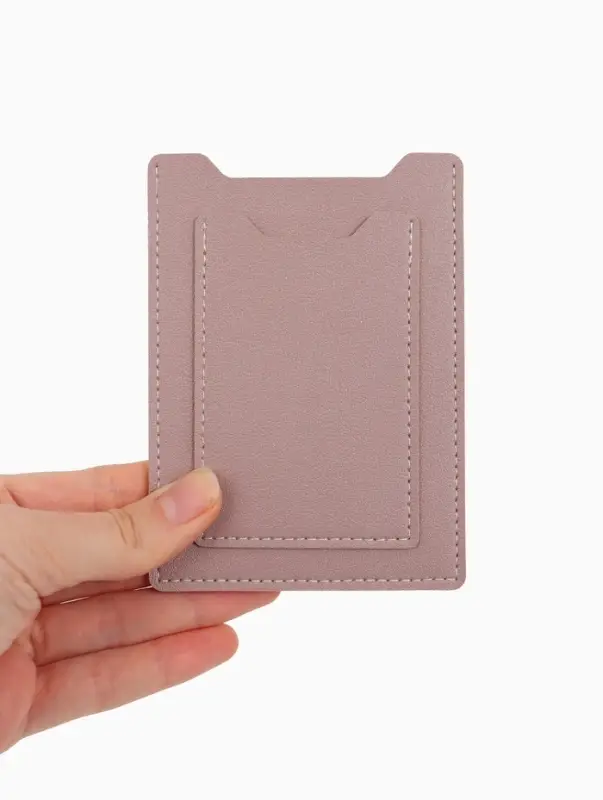 Обложка для автодокументов, СТС и права, 9&times;0.3&times;12.5 см, розовая