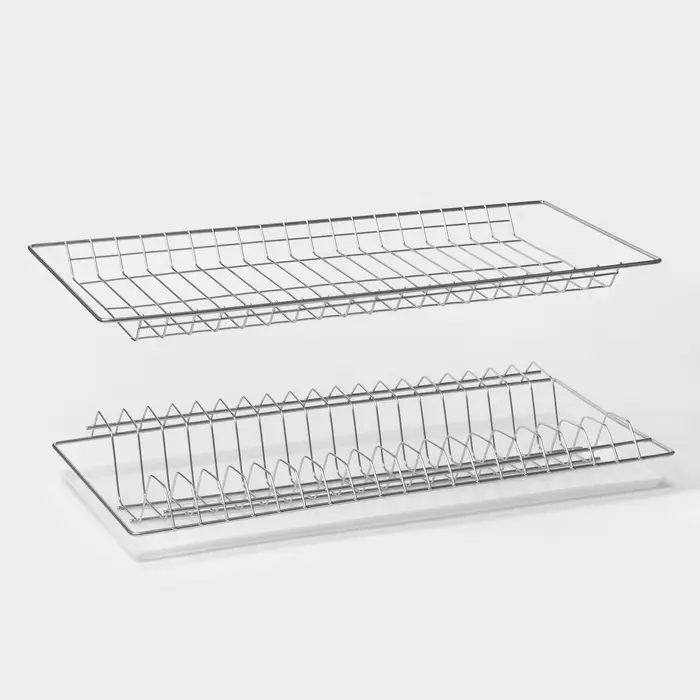 Комплект посудосушителей с поддоном для шкафа 60 см, 56.5&times;25.6 см, хром