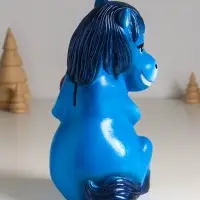 Копилка "Лошадь с сердцем" 23.5 см, синий