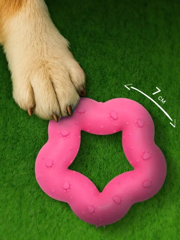 Жевательная игрушка для собак &laquo;Пленительная звезда&raquo;, 7 см, TPR, розовая