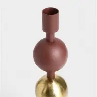 Подсвечник на 4 свечи на тарелке со сферами, 25.5&times;22.5&times;32 см, шоколад