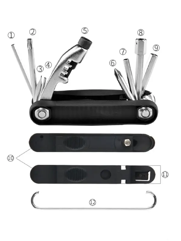 Мультитул велосипедный универсальный 12 в 1