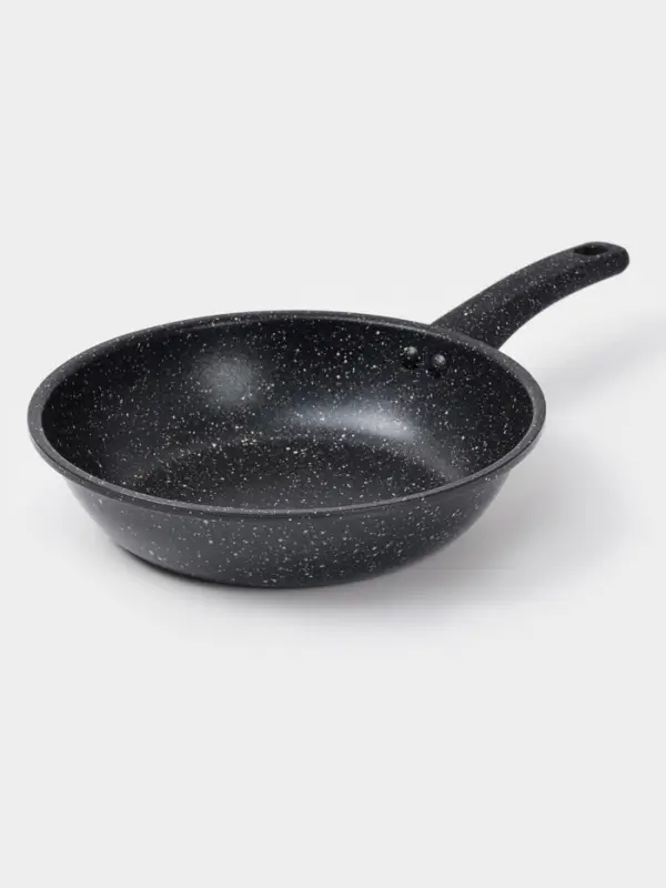 Сковорода Доляна Black Rock, d=22 см, ручка софт тач, антипригарное покрытие, чёрная