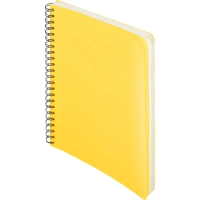 Бизнес-тетрадь А5,96л,кл,спир,пластик,тон.бл. Attache Bright colours Желтый