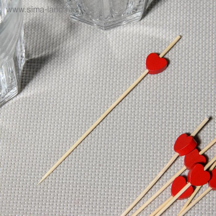 Шпажки Доляна «Пылкое сердце», 12 см, набор 25 шт Шпажки Доляна «Пылкое сердце», 12 см, набор 25 шт