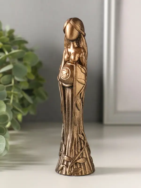 Фигурка - оберег &laquo;Луна&raquo;, 15&times;4&times;4 см, гипс под бронзу винтаж