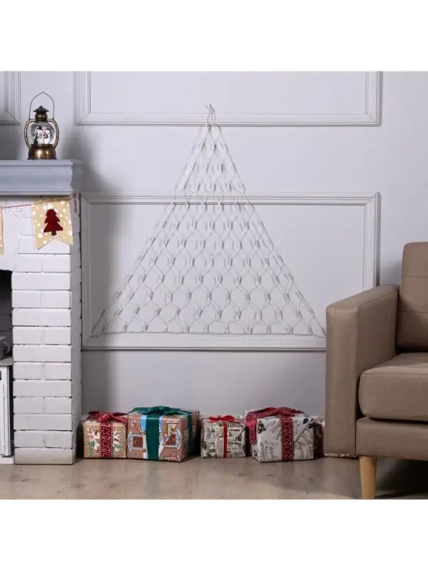 Гирлянда &laquo;Сеть-ёлка&raquo; 1&times;1 м, IP20, тёмная нить, 90 LED, свечение мульти, 8 режимов, 220 В