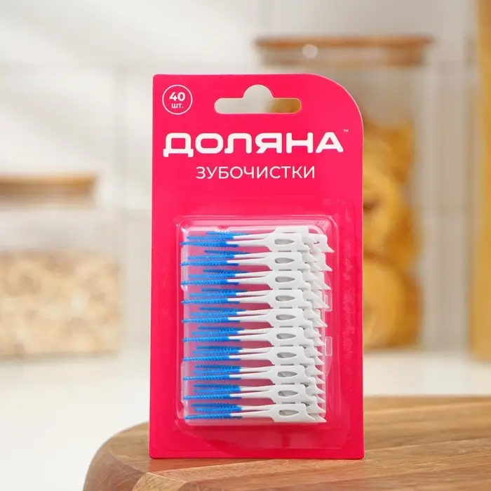 Зубочистки «Синтек», 24 шт, цвет синий Зубочистки «Синтек», 24 шт, цвет синий