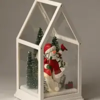 Фигурка светодиодная &laquo;Снеговик&raquo;, новогодняя, 3хАА, музыка, свет, USB, 13.3&times;13&times;28 см