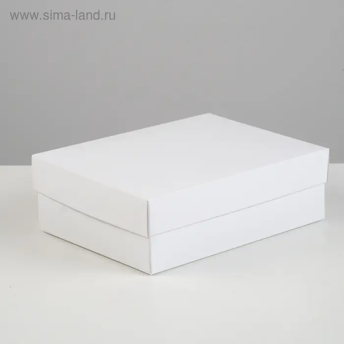 Коробка картонная без окна, белая, 16,5 х 12,5 х 5,2 см Коробка картонная без окна, белая, 16,5 х 12,5 х 5,2 см