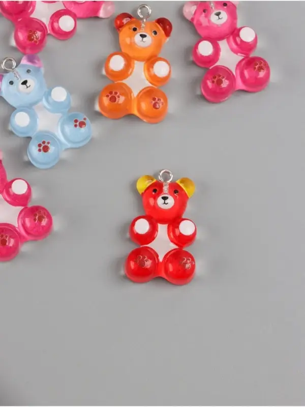 Подвеска для творчества акрил Подвеска для творчества акрил "Мишка леденцовый" МИКС 3,1х2х1 см