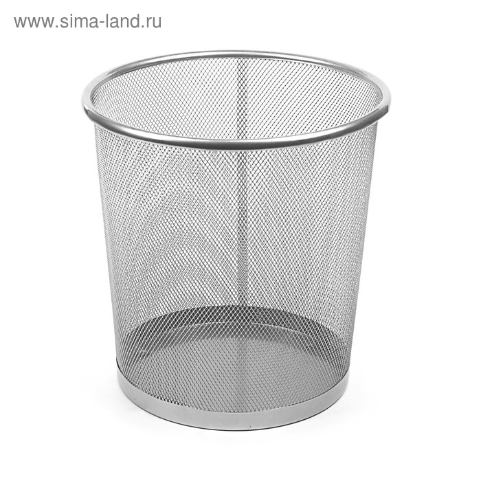 Корзина для бумаг, 15 литров, металлическая сетка, серая Корзина для бумаг, 15 литров, металлическая сетка, серая