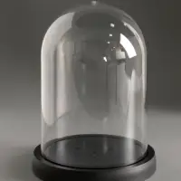 Купол-клош на подставке пластик, 14&times;14&times;19 см