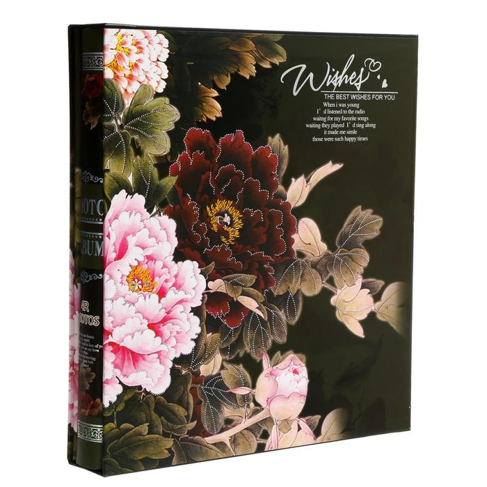 Фотоальбом на 480 фото 10х15 + 10 фото 15х21 в коробке Фотоальбом на 480 фото 10х15 + 10 фото 15х21 в коробке "Цветы" 35х31х6 см