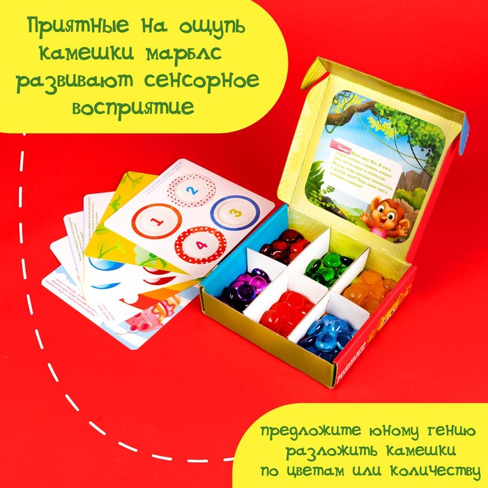 Игра с камешками марблс «Задания для самых маленьких», по методике Монтессори