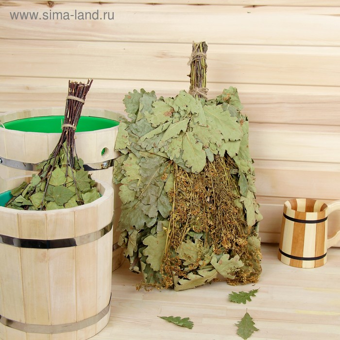 Веник для бани дубовый, 55 см с донником Веник для бани дубовый, 55 см с донником