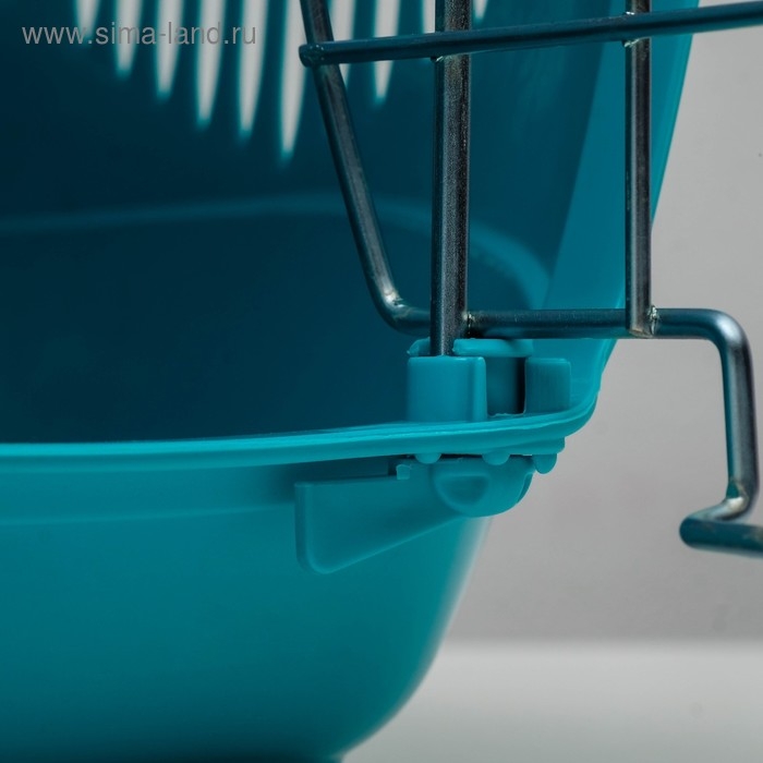 Переноска для животных до 9 кг  Переноска для животных до 9 кг "Пижон", металлическая дверь, 43х29х27,5 см, бело-бирюзовая