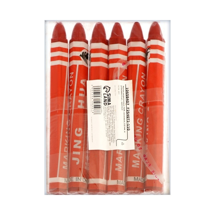 Мелки разметочные ЛОМ, восковые,110 мм, в упаковке 6 шт., красные Мелки разметочные ЛОМ, восковые,110 мм, в упаковке 6 шт., красные