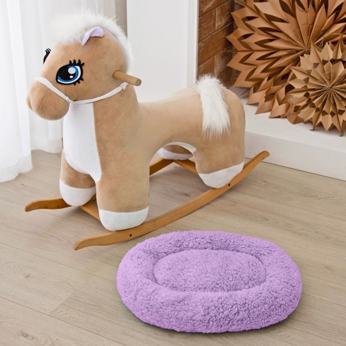 Лежанка для собак и кошек  Лежанка для собак и кошек "Уют", мягкий мех, 50 х 42 х 11 см, фиолетовая