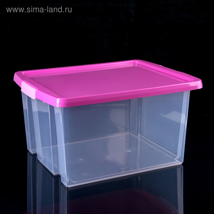 Контейнер для хранения с крышкой, 30 л, 47×36,5×24,5 см, цвет МИКС Контейнер для хранения с крышкой, 30 л, 47×36,5×24,5 см, цвет МИКС
