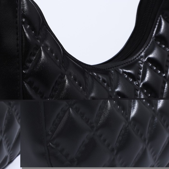 Сумка-багет на молнии, цвет чёрный Сумка-багет на молнии, цвет чёрный