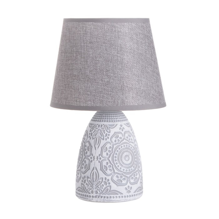 Лампа настольная Лампа настольная "Замира" 1х40Вт Е14 серый 20х20х32см