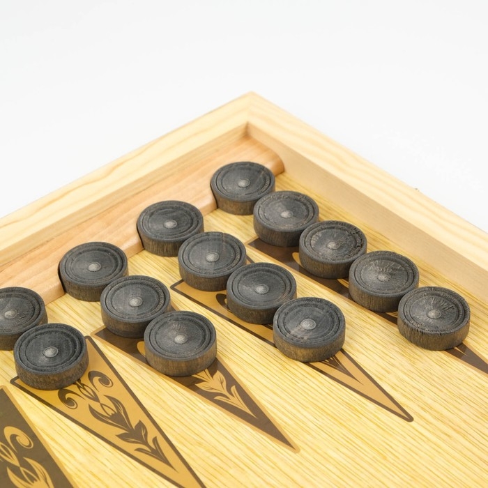 Нарды деревянные большие, настольная игра Нарды деревянные большие, настольная игра "Герб", 60 х 60 см, с шашками