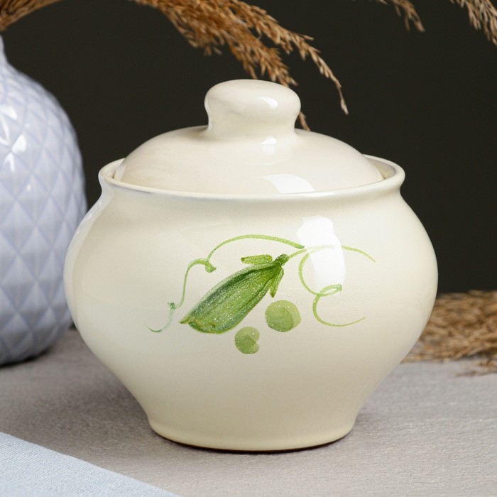 Горшок для запекания  Горшок для запекания "Русский" 0,5л / 12х13см, горошек