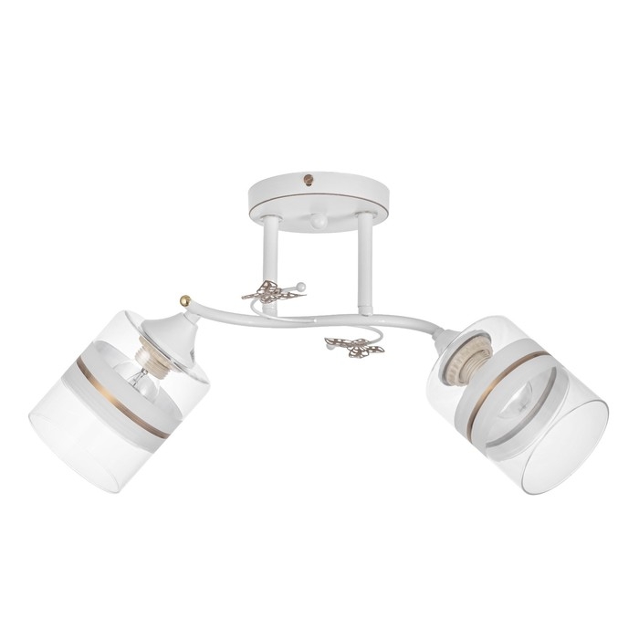 Люстра Люстра "Мия" 2х60Вт Е27 Белый, золото 53х18х24см